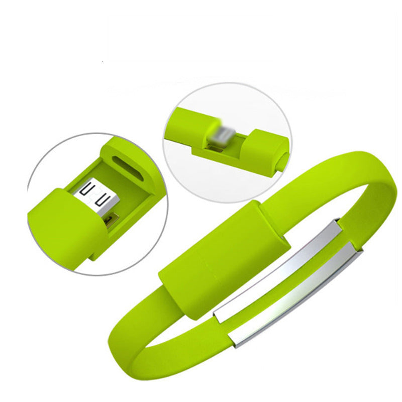 JMT-446602 Silicone USB Charging Short Cable Bracelet - Convenient and Stylish Connectivity