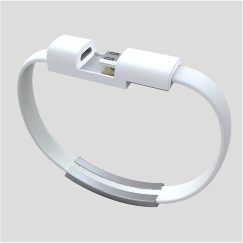 JMT-446602 Silicone USB Charging Short Cable Bracelet - Convenient and Stylish Connectivity