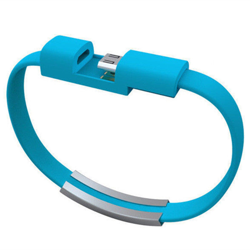 JMT-446602 Silicone USB Charging Short Cable Bracelet - Convenient and Stylish Connectivity