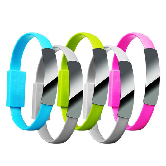 JMT-446602 Silicone USB Charging Short Cable Bracelet - Convenient and Stylish Connectivity