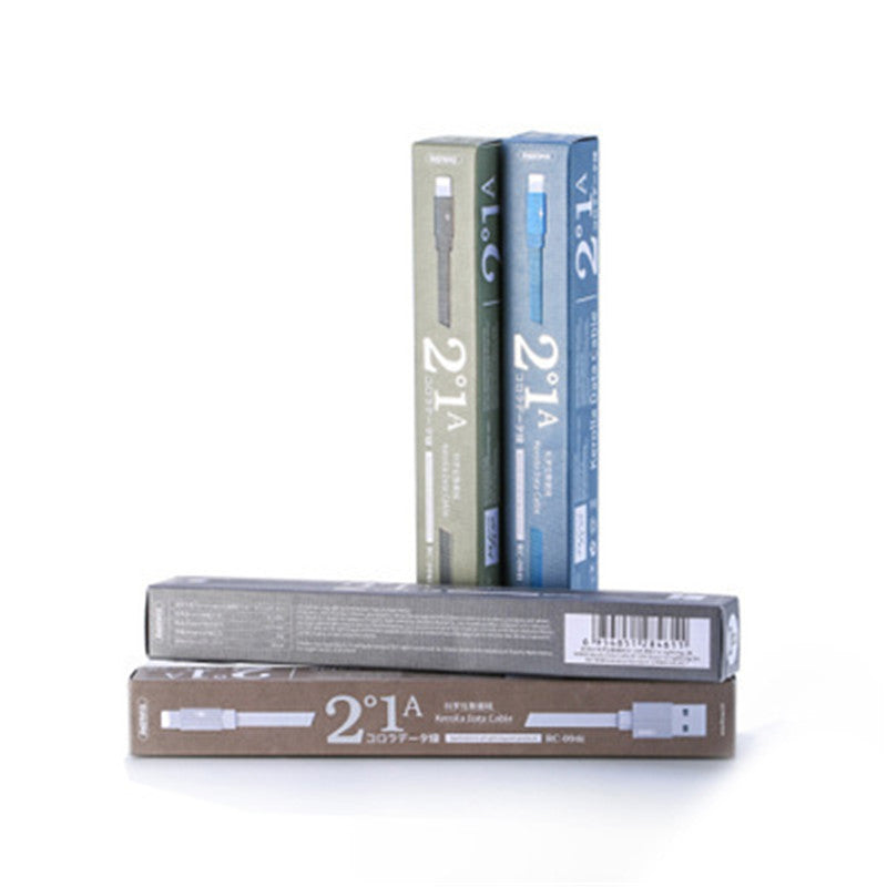 JMT-446666 Durable Fabric Braided 8PIN Data Cable - 1m & 2m Lengths in Multiple Colors