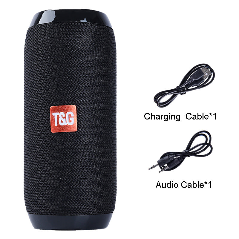 JMT-446666 Multifunctional IPX5 Portable Bluetooth Speaker with FM Radio, 360° Stereo Sound, and Long Battery Life