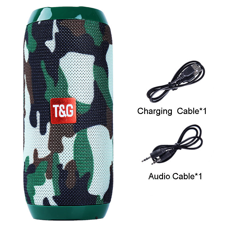 JMT-446666 Multifunctional IPX5 Portable Bluetooth Speaker with FM Radio, 360° Stereo Sound, and Long Battery Life