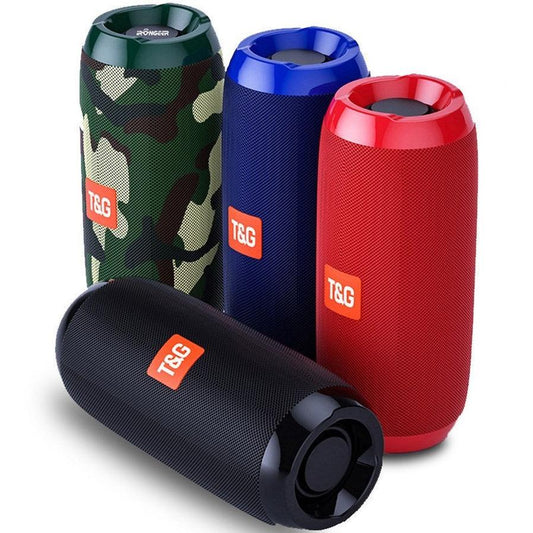 JMT-446666 Multifunctional IPX5 Portable Bluetooth Speaker with FM Radio, 360° Stereo Sound, and Long Battery Life