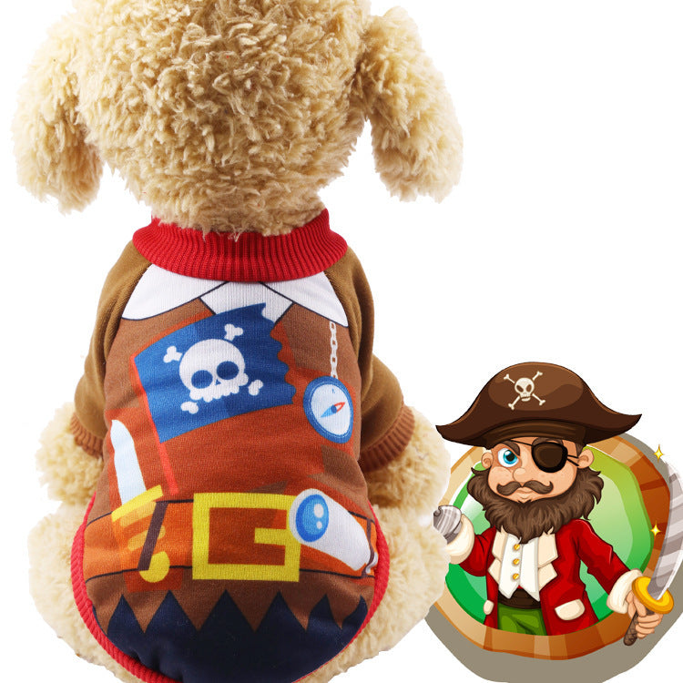 JMT-447114 Funny Halloween Pet Costumes with Adjustable Hat and Cape - Soft Cotton Material