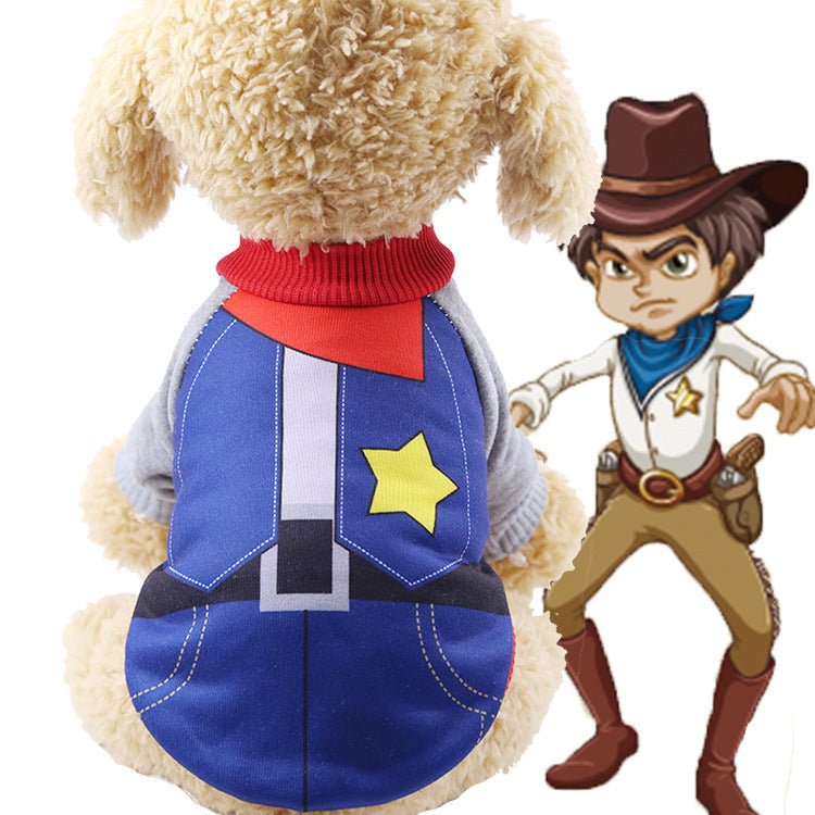 JMT-447114 Funny Halloween Pet Costumes with Adjustable Hat and Cape - Soft Cotton Material