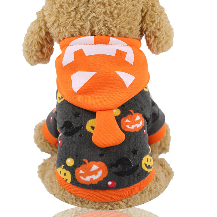 JMT-447114 Funny Halloween Pet Costumes with Adjustable Hat and Cape - Soft Cotton Material