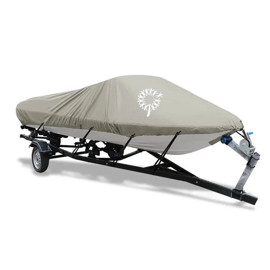JMT-447114 Heavy Duty Waterproof Oxford Cloth Boat Cover for 17-19ft Long Boats, All-Weather Protection