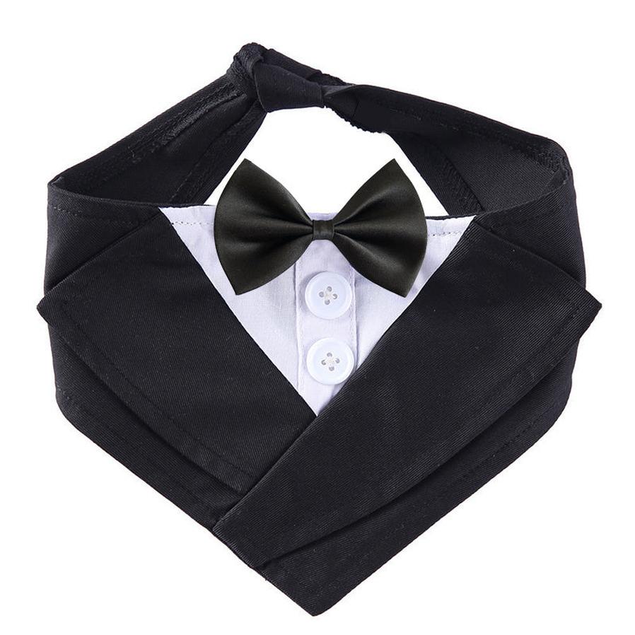 JMT-447306 Elegant Dog Bow Tie Bib - Adjustable Polyester Towel for Stylish Pets