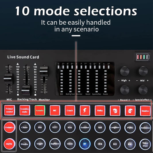 JMT-447306 M9 Studio Audio Interface for Recording, Karaoke, and Live Broadcasting