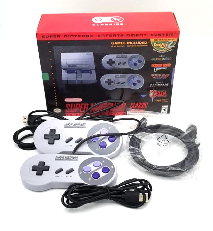 JMT-447946 16-Bit Mini Game Console with 21 Built-In Games and HDMI Output