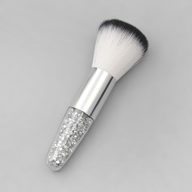 JMT-447946 Conical Diamond Blush Brush with Transparent Handle and Fiber Bristles