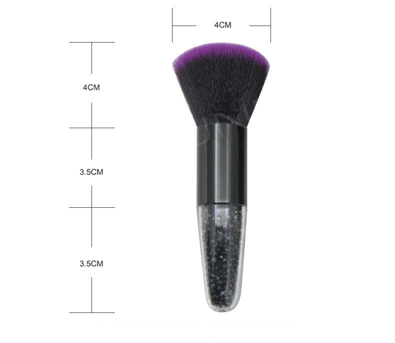 JMT-447946 Conical Diamond Blush Brush with Transparent Handle and Fiber Bristles
