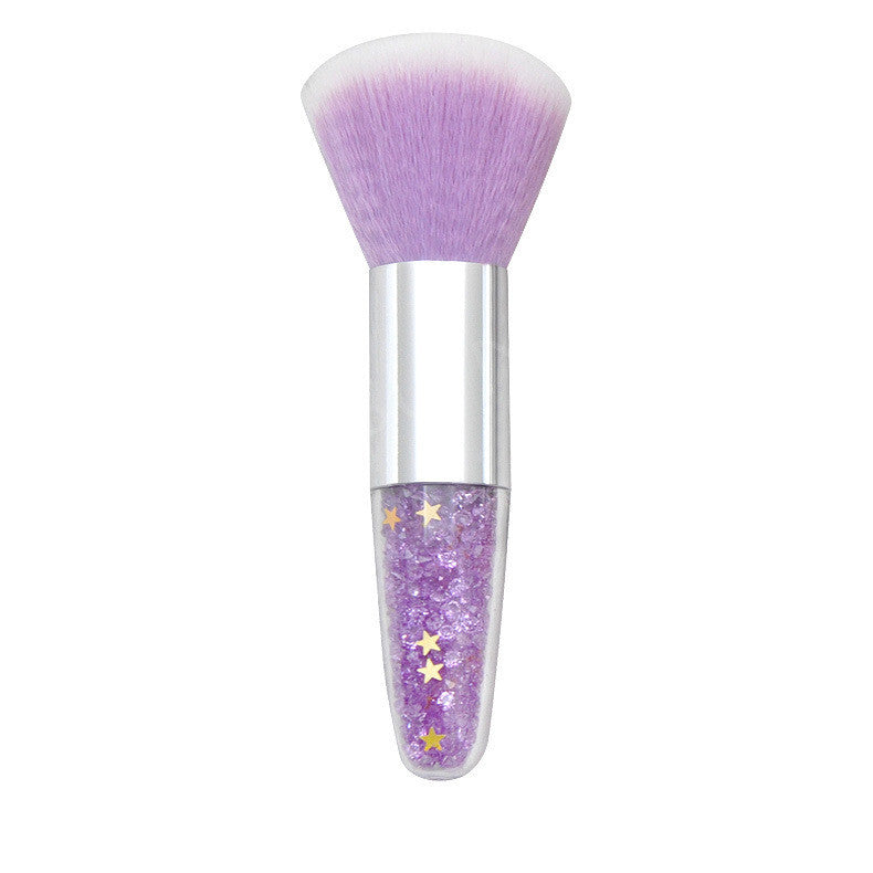JMT-447946 Conical Diamond Blush Brush with Transparent Handle and Fiber Bristles