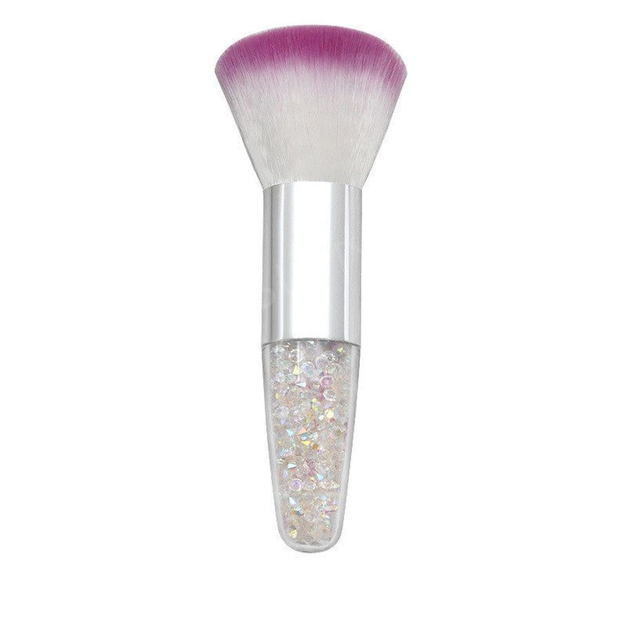 JMT-447946 Conical Diamond Blush Brush with Transparent Handle and Fiber Bristles