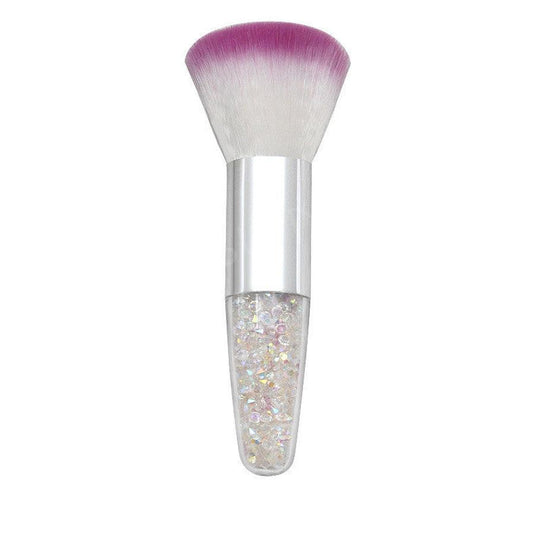 JMT-447946 Conical Diamond Blush Brush with Transparent Handle and Fiber Bristles