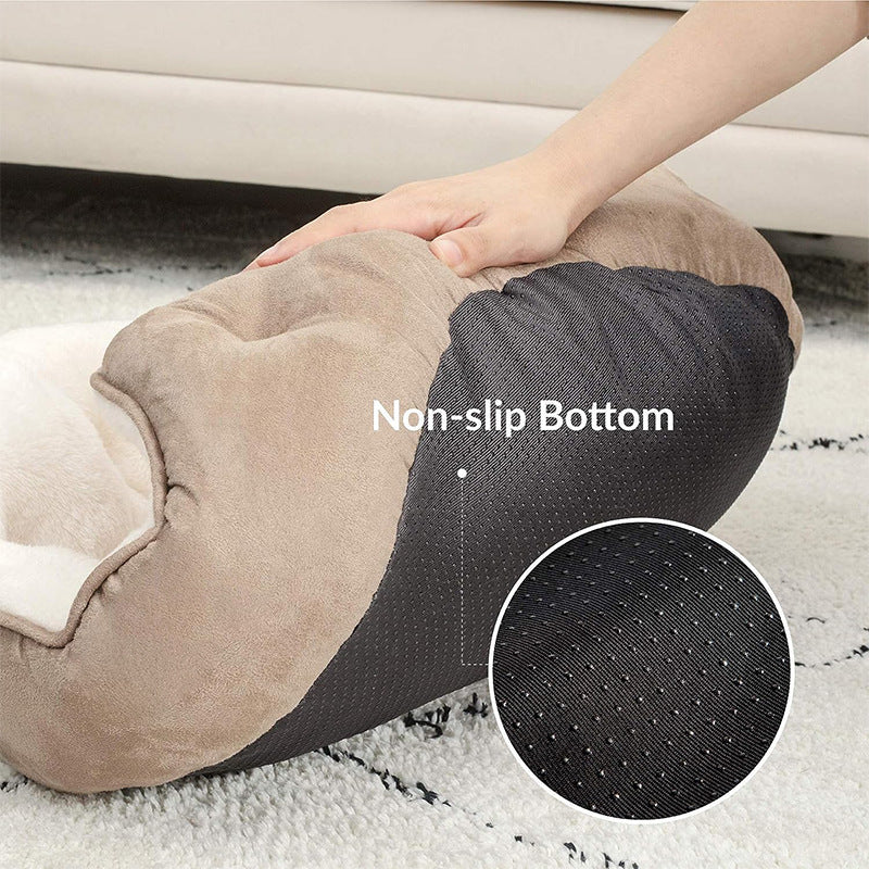 JMT-447946 Soft Round Pet Bed Mat for Dogs and Cats - Cozy Nesting Blanket, Multiple Sizes Available