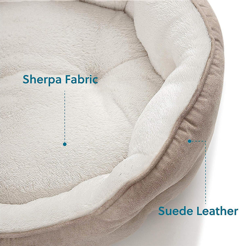 JMT-447946 Soft Round Pet Bed Mat for Dogs and Cats - Cozy Nesting Blanket, Multiple Sizes Available