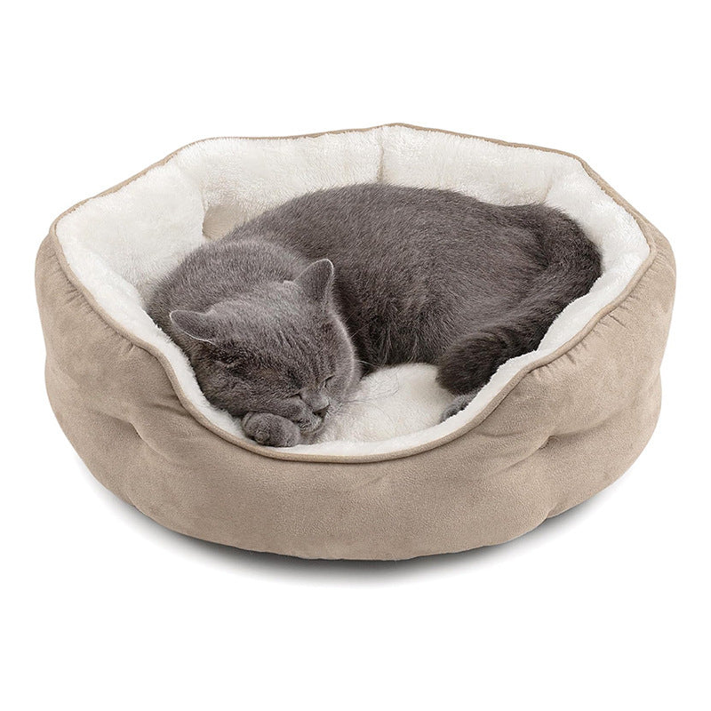 JMT-447946 Soft Round Pet Bed Mat for Dogs and Cats - Cozy Nesting Blanket, Multiple Sizes Available