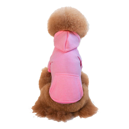JMT-448266 Fleece Dog Sweater with Cap for Small and Medium Breeds - Multiple Colors and Sizes Available
