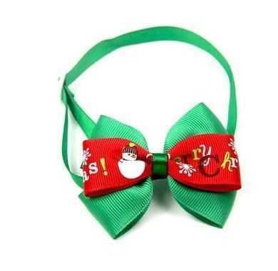 JMT-448458 Stylish Pet Neck Accessories for Cats and Dogs - Snowman, Snowflake, Green and Red Designs