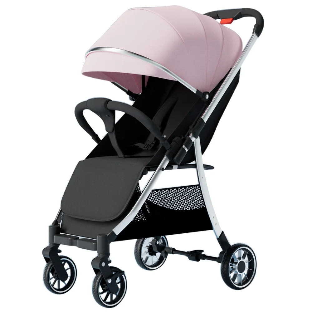 JMT-448650 Lightweight Foldable Baby Stroller with Iron Frame and Adjustable Canopy