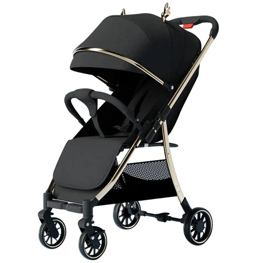 JMT-448650 Lightweight Foldable Baby Stroller with Iron Frame and Adjustable Canopy