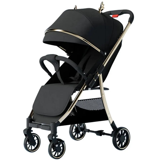 JMT-448650 Lightweight Foldable Baby Stroller with Iron Frame and Adjustable Canopy