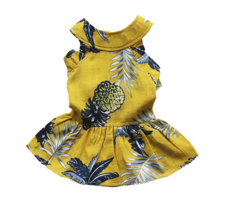 JMT-449418 Hiromi Cotton Princess Dress in White and Yellow - Sizes XS to XL Available
