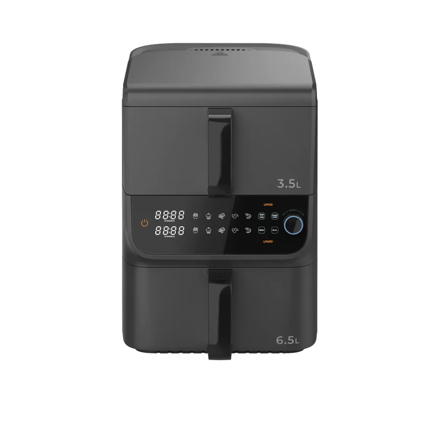 JMT-449546 Multi-Functional Digital Air Fryer with Dual-Core Technology - Oil-Free Cooking, High-Capacity, Silver Finish