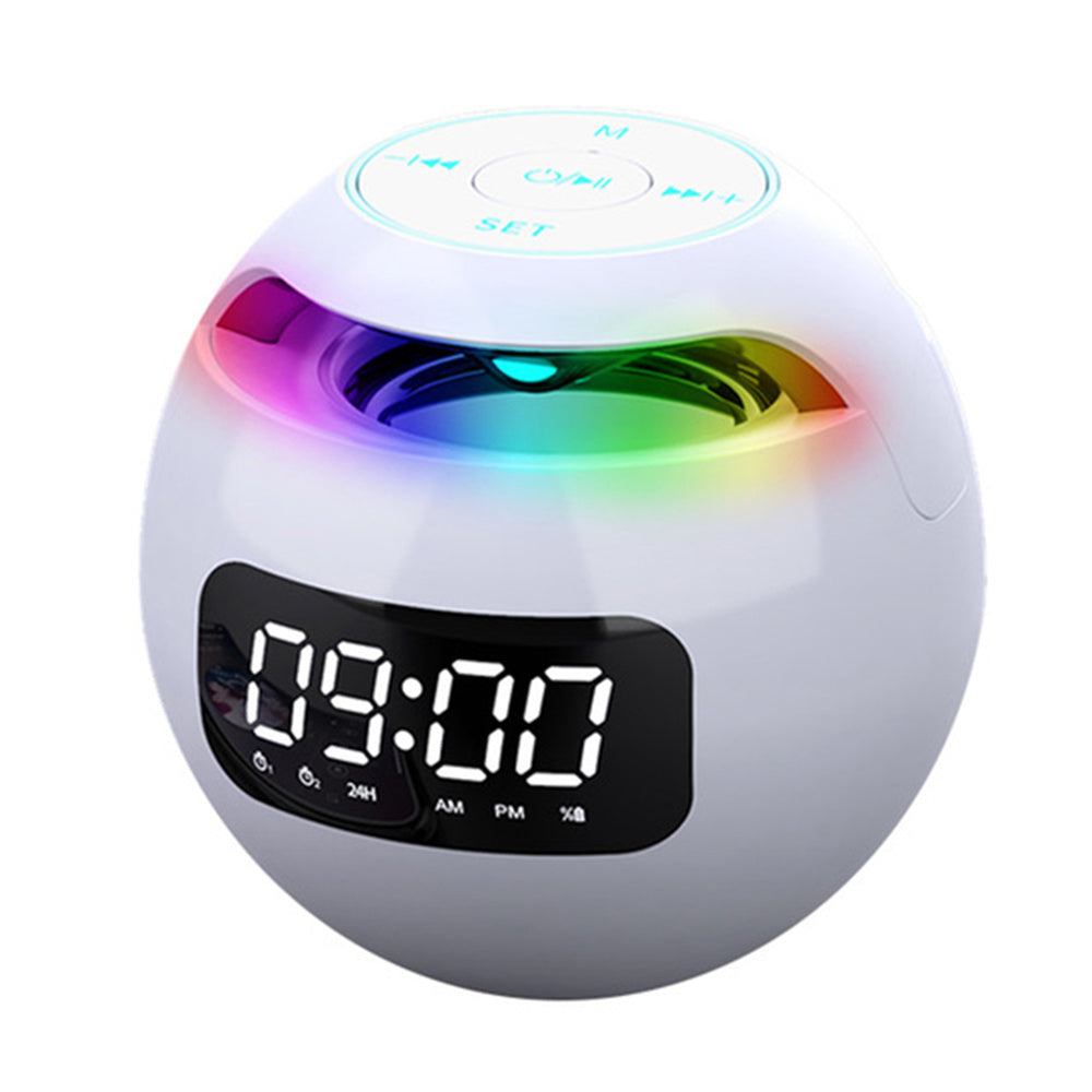 JMT-450122 Portable Wireless Alarm Clock Bluetooth Speaker with Built-in Lithium Battery and USB Charging