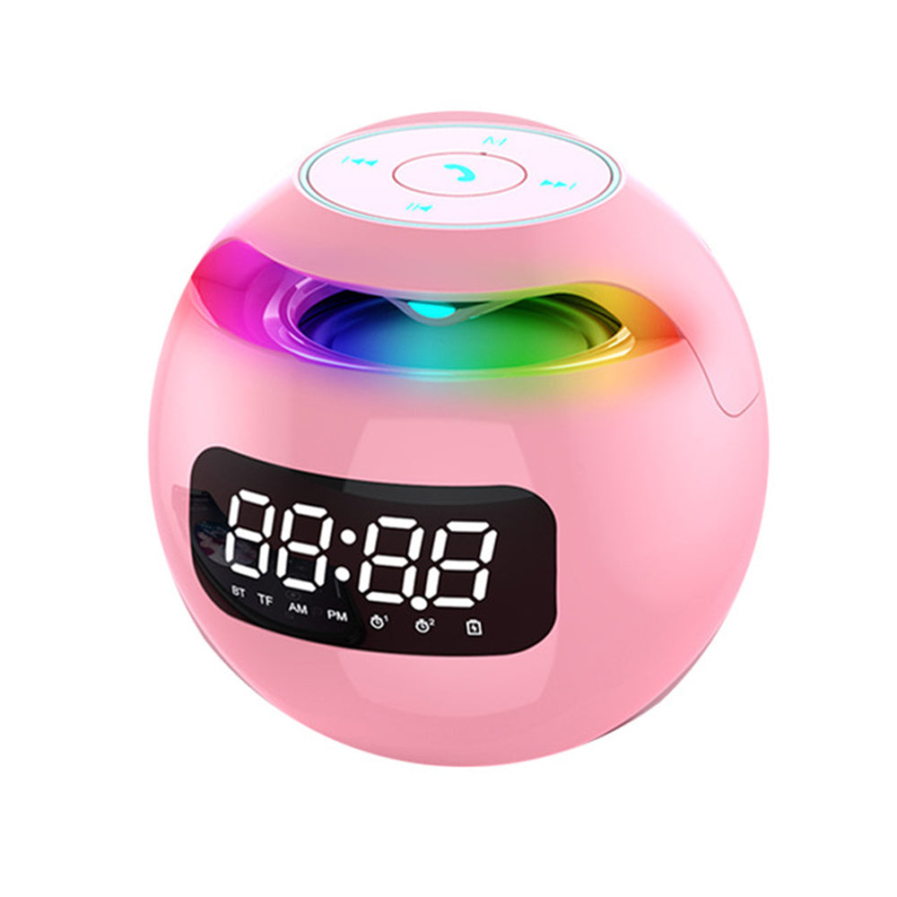 JMT-450122 Portable Wireless Alarm Clock Bluetooth Speaker with Built-in Lithium Battery and USB Charging