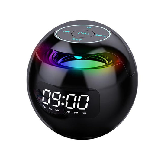 JMT-450122 Portable Wireless Alarm Clock Bluetooth Speaker with Built-in Lithium Battery and USB Charging