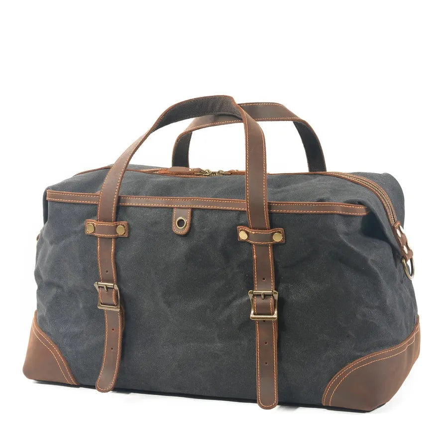 JMT-450186 Large Capacity Wax Canvas Travel Shoulder Bag for Men