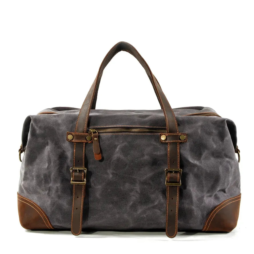 JMT-450186 Large Capacity Wax Canvas Travel Shoulder Bag for Men