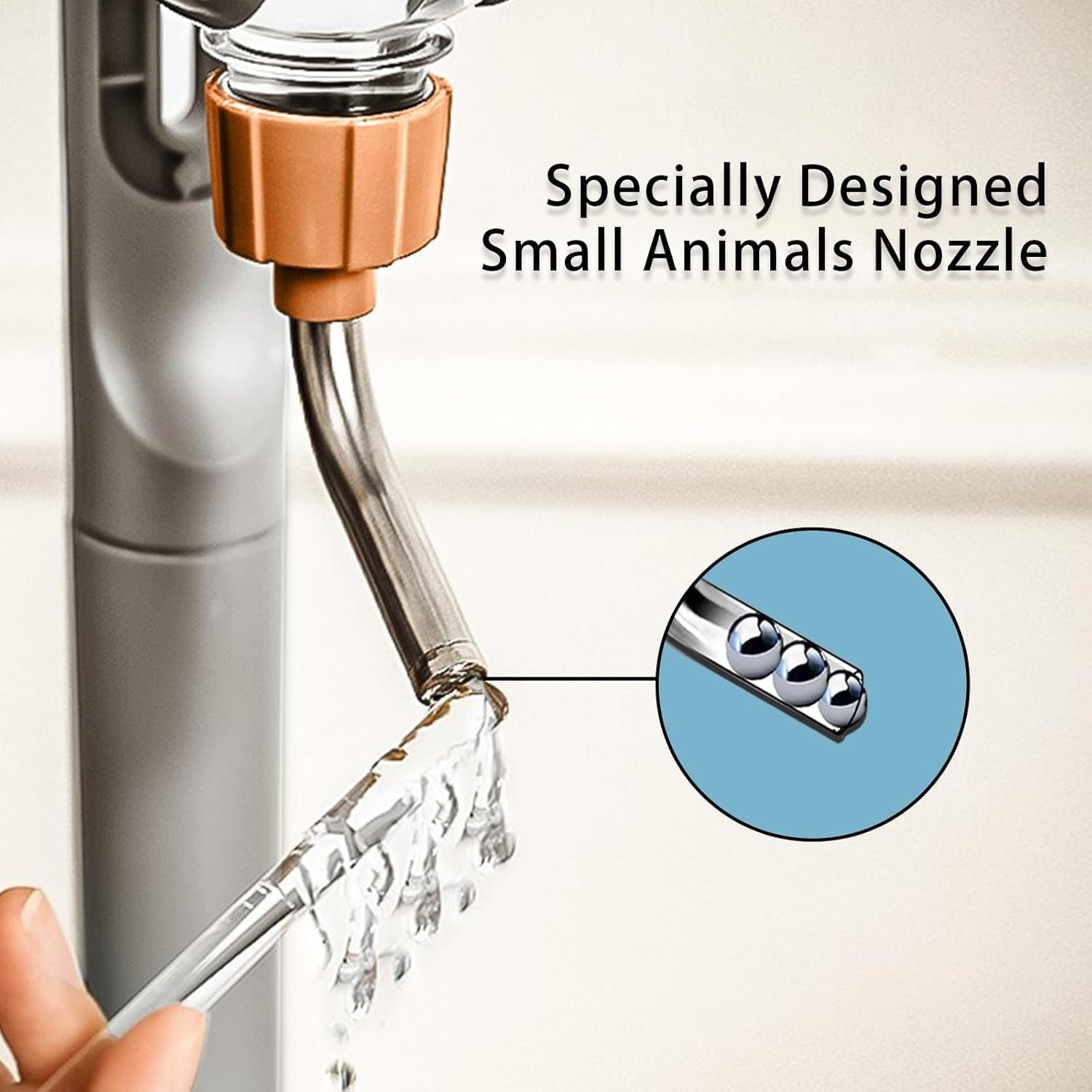 JMT-450762 Pet Water Bottle for Small Animals - 360° Rotatable Nozzle, Easy Refill, Leak-Proof Design for Rabbits, Guinea Pigs, Chinchillas, and More