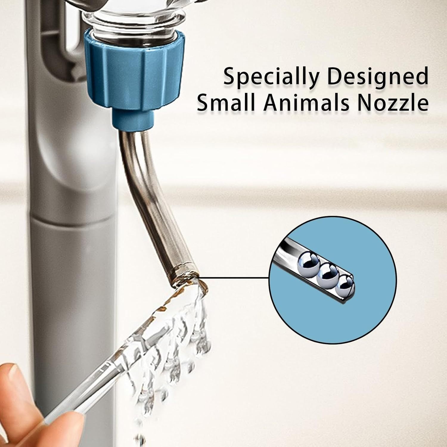 JMT-450762 Pet Water Bottle for Small Animals - 360° Rotatable Nozzle, Easy Refill, Leak-Proof Design for Rabbits, Guinea Pigs, Chinchillas, and More