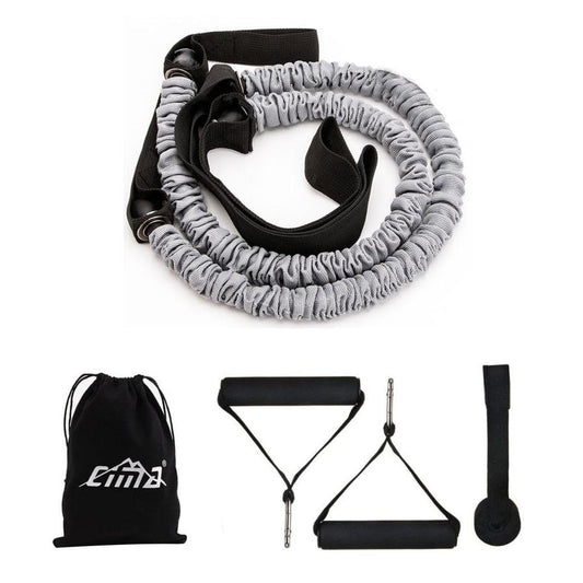 JMT-451018 Elastic Abdominal Wheel Pull Rope Set with Door Buckle and Handles