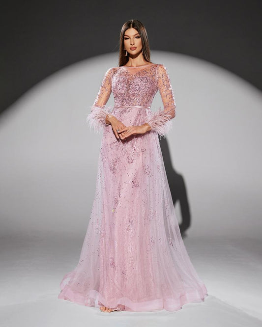JMT-451018 Elegant Pink Dress for Women - Style SH0194