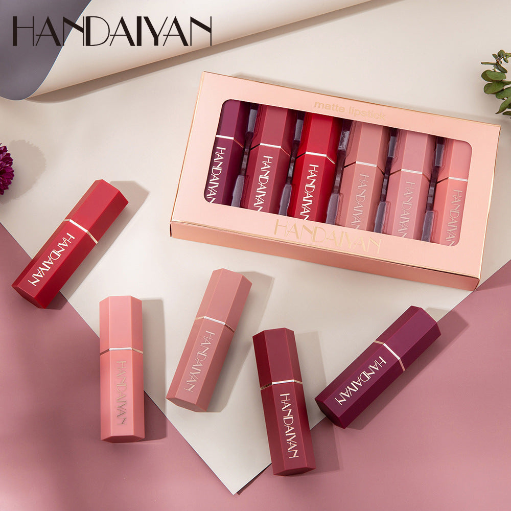 JMT-451210 Matte Lipstick Gift Box Set - 6 Non-Stick Shades in Elegant Packaging