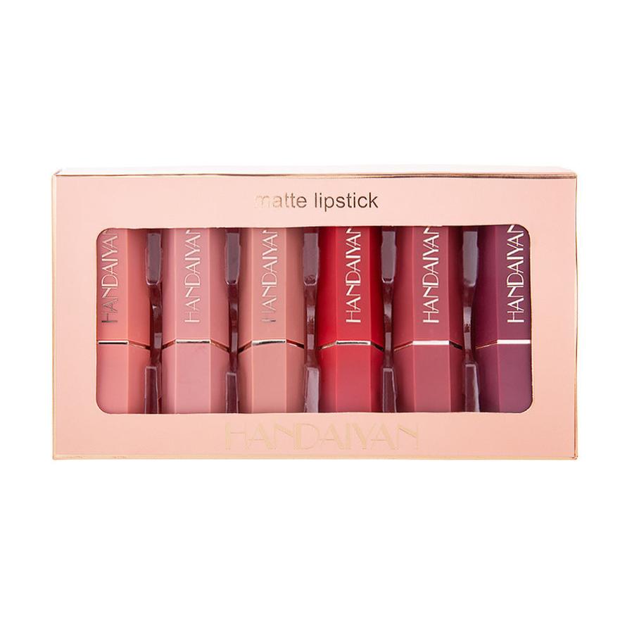 JMT-451210 Matte Lipstick Gift Box Set - 6 Non-Stick Shades in Elegant Packaging