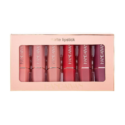 JMT-451210 Matte Lipstick Gift Box Set - 6 Non-Stick Shades in Elegant Packaging