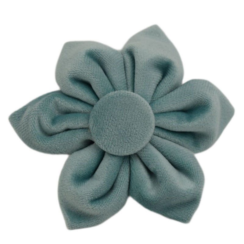 JMT-451274 Velvet Fabric Adjustable Dog Collar with Leash, Bow, Flower, Vest, and Poop Bag Set