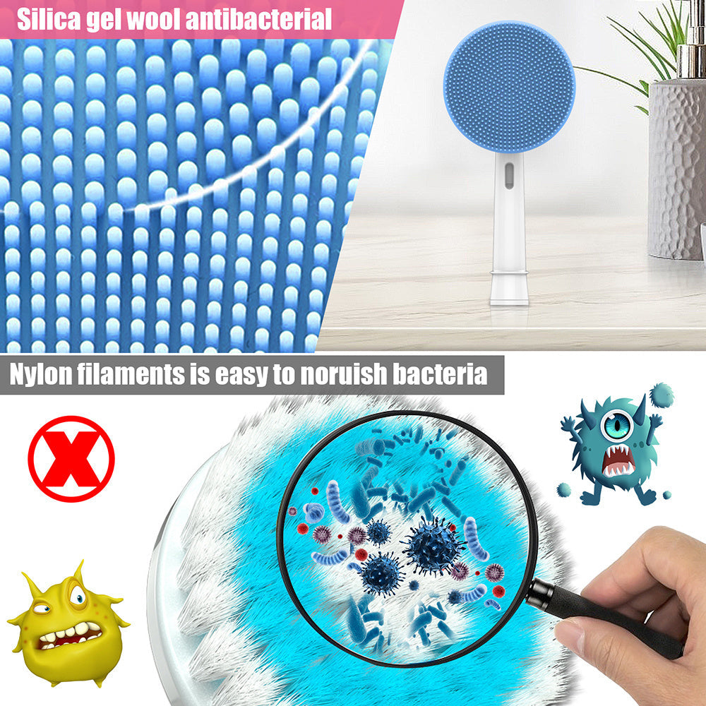 JMT-451338 Oule Electric Toothbrush Compatible Silica Gel Facial Cleanser - Gentle All-Purpose Face Wash