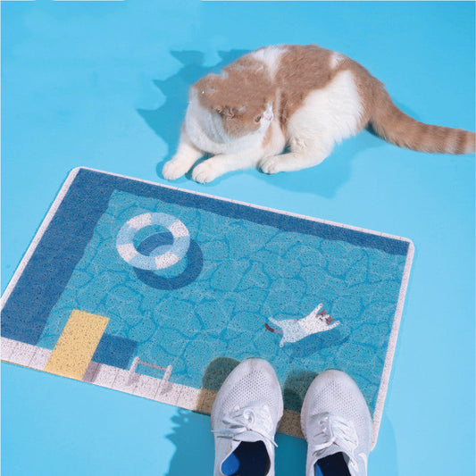 JMT-451402 Floating Cat Pool Mat with Wire Mesh Filter and Non-Slip Surface