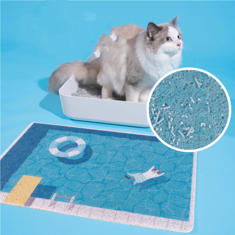 JMT-451402 Floating Cat Pool Mat with Wire Mesh Filter and Non-Slip Surface