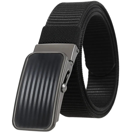JMT-451850 Men's Nylon Braided Roller Buckle Belt - Adjustable & Durable Design