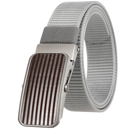 JMT-451850 Men's Nylon Braided Roller Buckle Belt - Adjustable & Durable Design