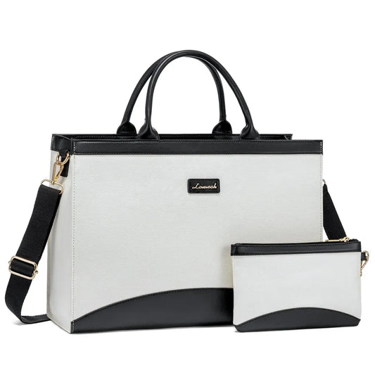 JMT-451914 Large Capacity 15.6 Inch Canvas Laptop Tote Bag for Women, Stylish Work and Travel Handbag