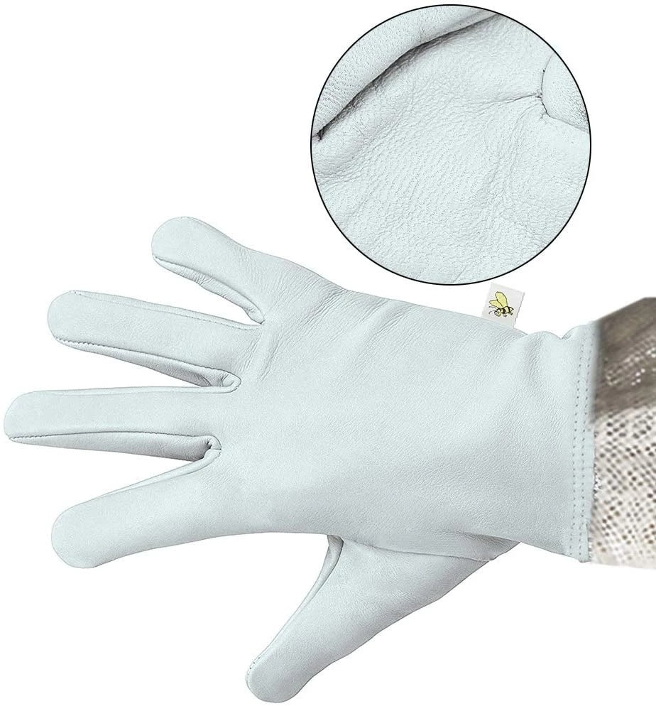 JMT-452170 Sheepskin Anti-Bee Gloves with Three-Layer Breathable Mesh Protection